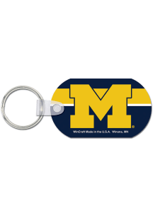 Michigan Wolverines Aluminum Keychain - Blue