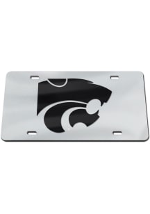 K-State Wildcats Silver Black on Silver Car Accessory License Plate