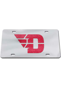 Dayton Flyers Grey Glitter Logo Car Accessory License Plate