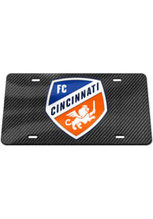 FC Cincinnati Black Team Logo Carbon Fiber Car Accessory License Plate