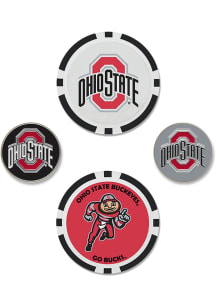 Ohio State Buckeyes 4-Pack Set Golf Ball Marker