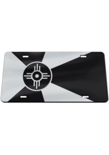 Wichita Black Black and Silver Car Accessory License Plate