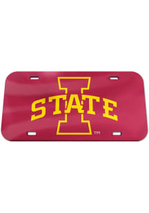 Iowa State Cyclones Red Team Color Acrylic Car Accessory License Plate