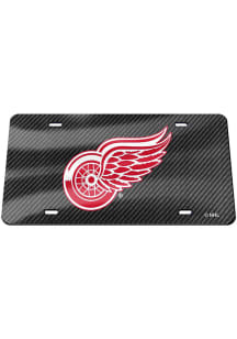 Detroit Red Wings Red Carbon Fiber Car Accessory License Plate