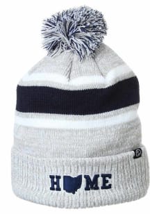 Zephyr Ohio Grey HOME Cuff Pom Mens Knit Hat