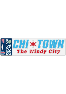 Chicago Windy City 3x10 Auto Decal - Blue