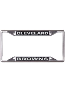 Cleveland Browns Black and Silver License Plate Frame - Black