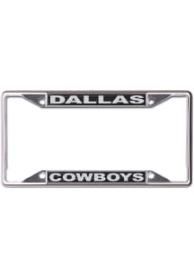 Dallas Cowboys Black and Silver License Plate Frame - Black
