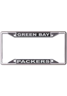 Green Bay Packers Black and Silver License Plate Frame - Black