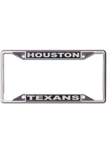 Houston Texans Black and Silver License Plate Frame - Black