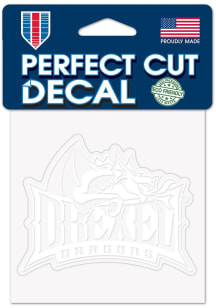 Drexel Dragons 4x4 White Auto Decal - White