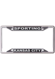 Sporting Kansas City Black and Silver License Plate Frame - Silver