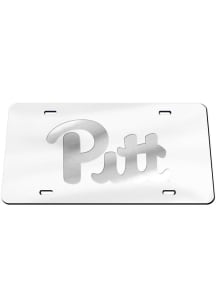 Pitt Panthers Silver Frosted Car Accessory License Plate