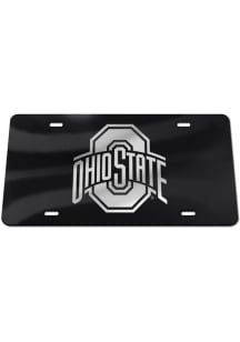 Ohio State Buckeyes Black Silver Team Logo Black Car Accessory License Plate