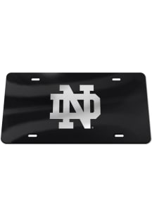 Notre Dame Fighting Irish Black Black on Silver Car Accessory License Plate