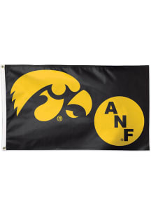 Iowa Hawkeyes 3x5 ANF Silk Screen Grommet Flag - Black
