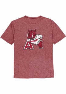 Blue 84 Arkansas Razorbacks Cardinal Vintage Logo Short Sleeve Fashion T Shirt