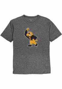 Blue 84 Iowa Hawkeyes Black Vintage Logo Short Sleeve Fashion T Shirt
