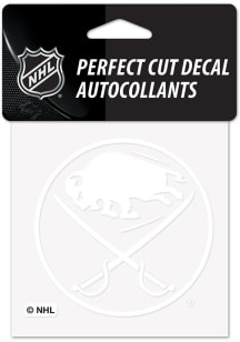 Buffalo Sabres White 4x4 Inch Auto Decal - White