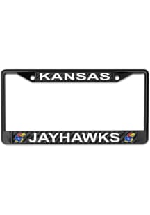 Kansas Jayhawks Carbon Fiber License Plate Frame - Black