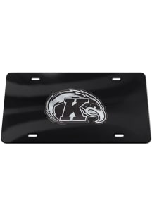 Kent State Golden Flashes Black Silver Team Logo Black Car Accessory License Plate