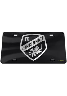 FC Cincinnati Black Silver on Black Car Accessory License Plate