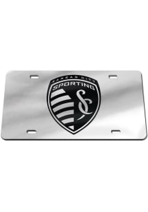 Sporting Kansas City Silver Black on Silver Car Accessory License Plate
