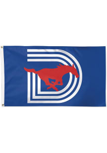 SMU Mustangs Triple D Logo Deluxe 3x5 ft Silk Screen Grommet Flag - Blue