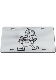 Cleveland Browns Silver Black on Silver Car Accessory License Plate