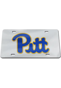 Pitt Panthers Silver Team Logo Silver Car Accessory License Plate