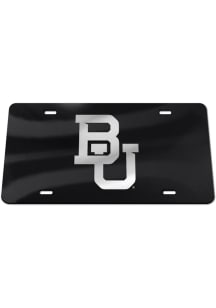 Baylor Bears Black Silver Team Logo Black Car Accessory License Plate