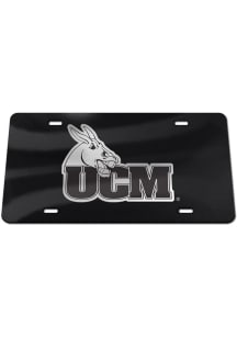 Central Missouri Mules Black Silver Team Logo Black Car Accessory License Plate