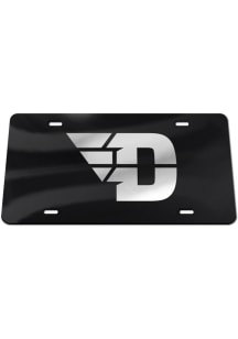 Dayton Flyers Black Silver Team Logo Black Car Accessory License Plate