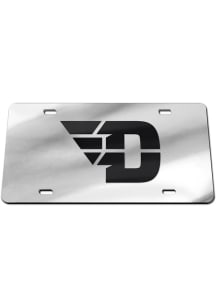 Dayton Flyers Silver Black Team Logo Silver Car Accessory License Plate