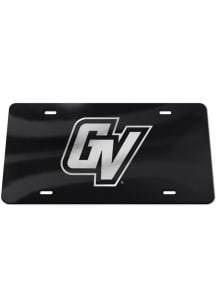 Grand Valley State Lakers Black Silver Team Logo Black Car Accessory License Plate