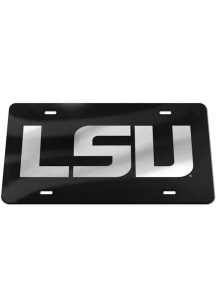LSU Tigers Black Silver Team Logo Black Car Accessory License Plate