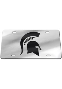 Michigan State Spartans Silver Black Team Logo Silver Car Accessory License Plate