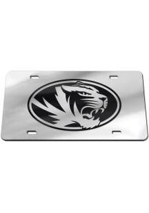 Missouri Tigers Silver Black Team Logo Silver Car Accessory License Plate