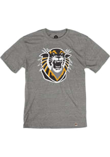 Blue 84 Fort Hays State Tigers Grey Heather Triblend Short Sleeve Fashion T Shirt