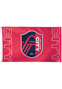 St Louis City SC 3x5 Silk Screen Grommet Flag - Red