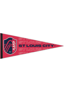 St Louis City SC Premium 12x30 Pennant - Red