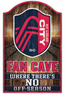 St Louis City SC 11x17 Wood Sign - Red