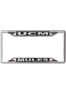 Central Missouri Mules Black and Silver License Plate Frame - Black