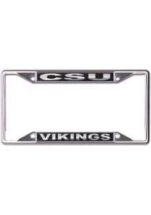 Cleveland State Vikings Black and Silver License Plate Frame - Black