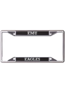 Eastern Michigan Eagles Black and Silver License Plate Frame - Black