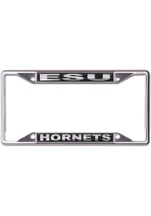 Emporia State Hornets Black and Silver License Plate Frame - Black