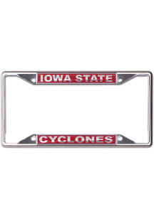 Iowa State Cyclones Metallic Inlaid License Plate Frame - Red