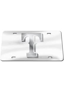 Texas Rangers Silver Frosted Car Accessory License Plate
