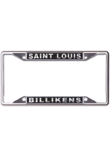 Saint Louis Billikens Metallic Black and Silver License Plate Frame - Black