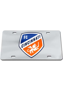 FC Cincinnati Silver Silver Acrylic Car Accessory License Plate